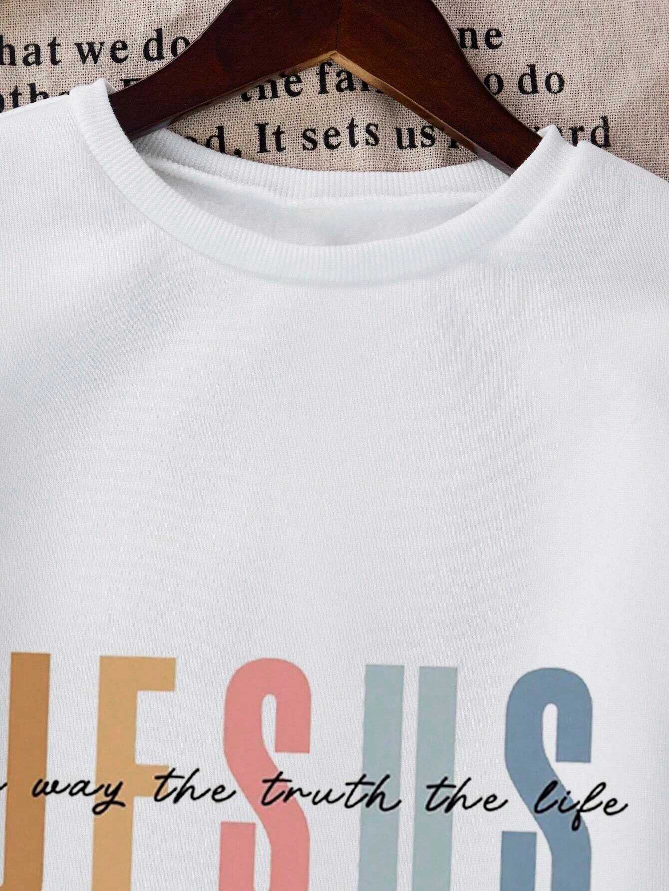 Moletom Feminino Jesus – Estampa Colorida Criativa, Felpado, Confortável, Estilo Streetwear Casual Outono/Inverno