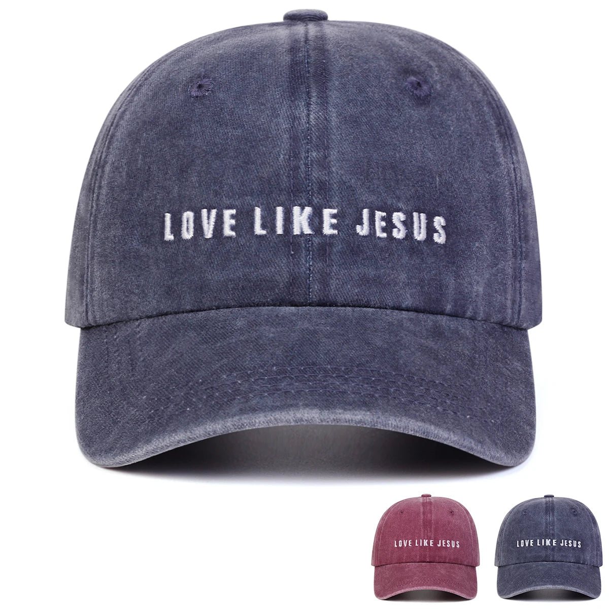 Boné Unissex *LOVE LIKE JESUS* – Bordado Premium, Ajustável, Casual, Esportivo e Proteção Solar